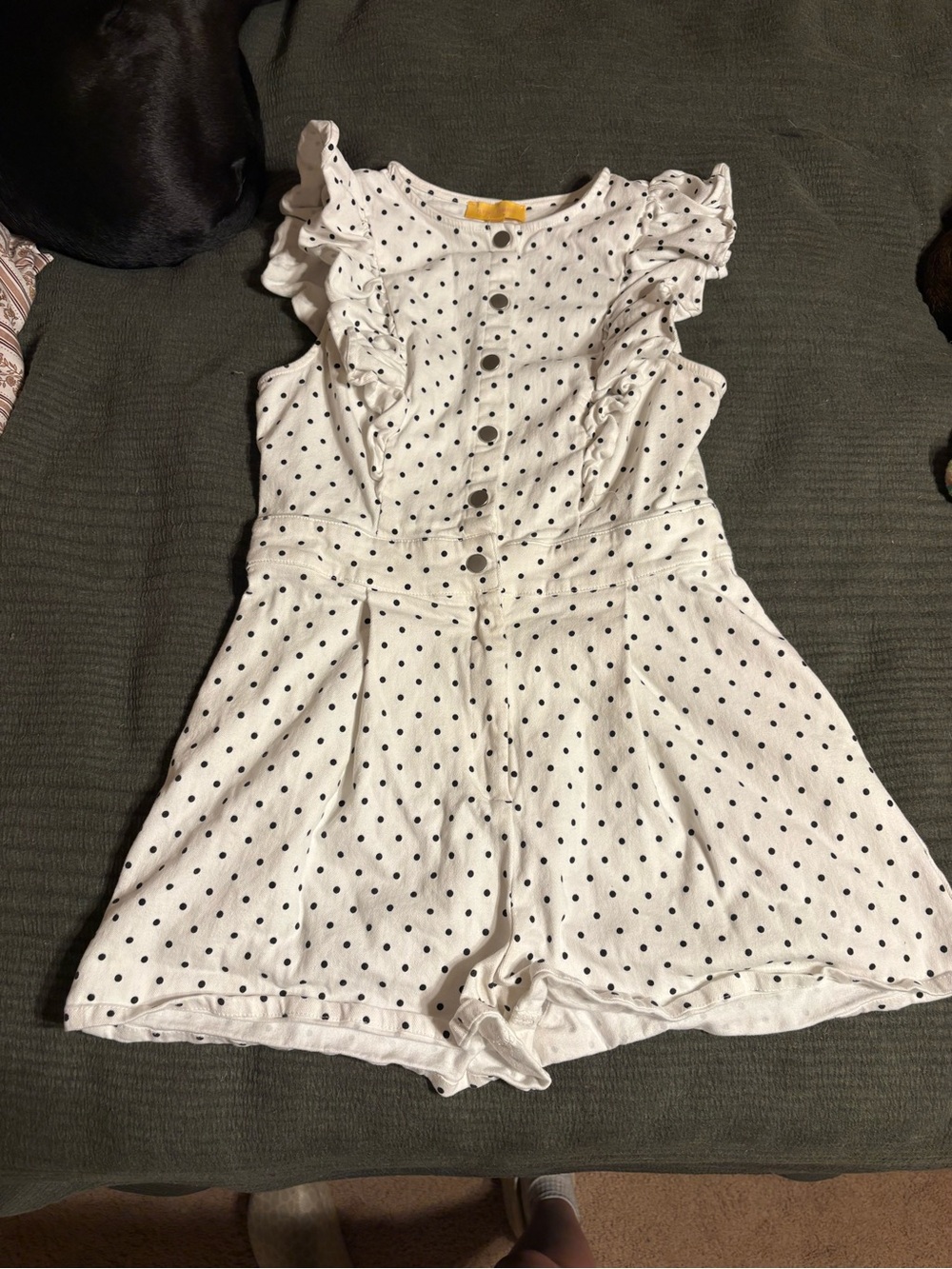Flying Tomato White and Black Polka Dot Snap-Front Top